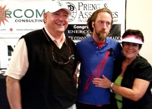 Pictured: Enercom President, Greg Barnett, comedian, Josh Blue and Ability Connection Colorado President and CEO, Judy Ham